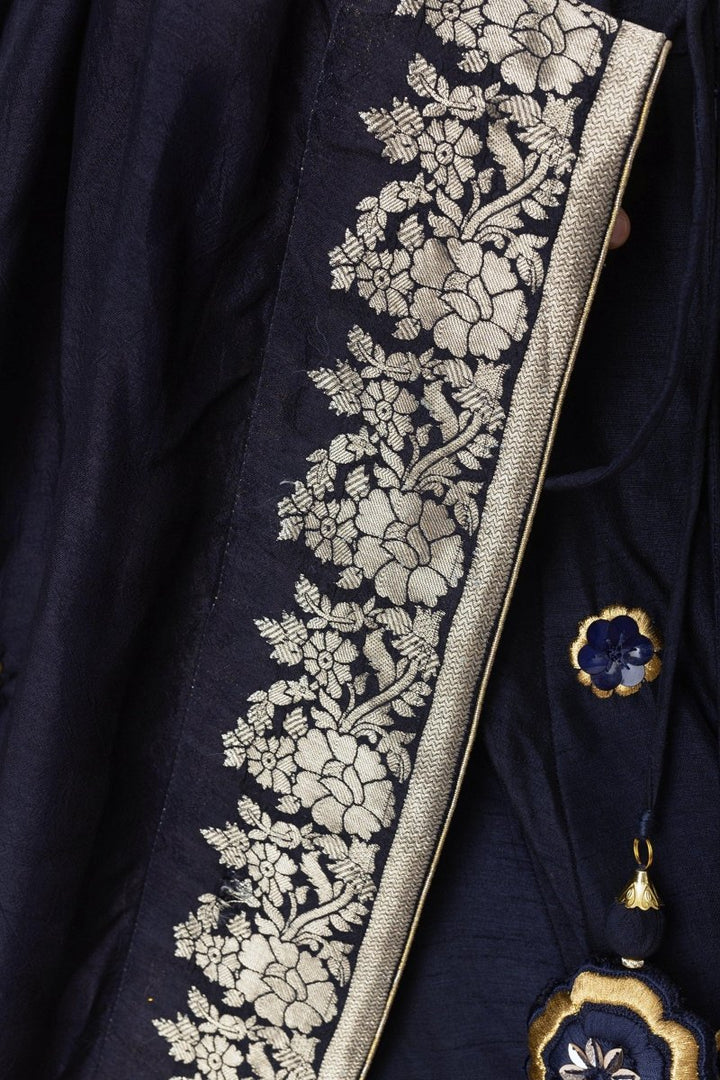 Glitz & Glam Navy Lehenga Choli Set CHANIYA CHOLI RAAS