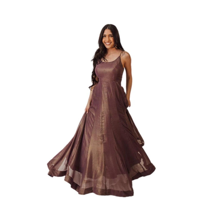 Harper Brownish Shimmer Gown - Raas