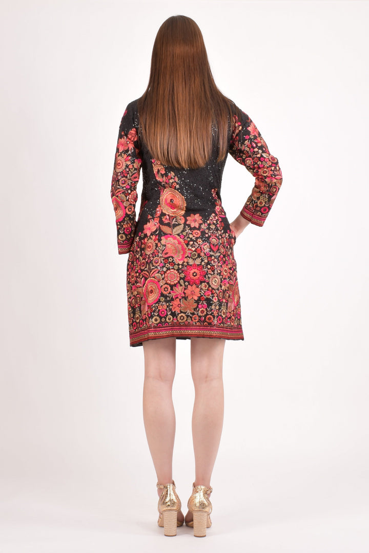 Jalein Sequins Mini Black Blazer Dress - Raas