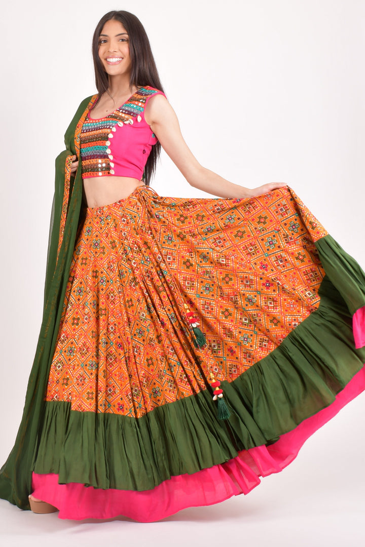 Jensen Yellow Full Flare Chaniya Choli - Raas