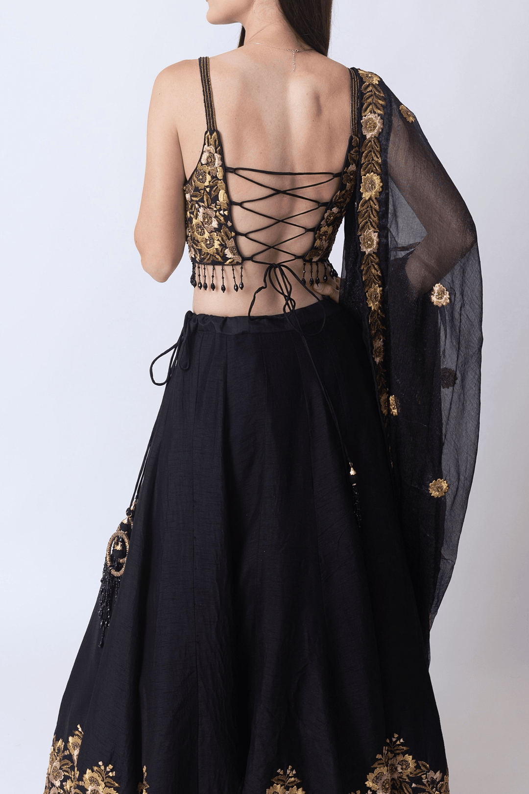 Josey Black Lehenga Choli Set - Raas