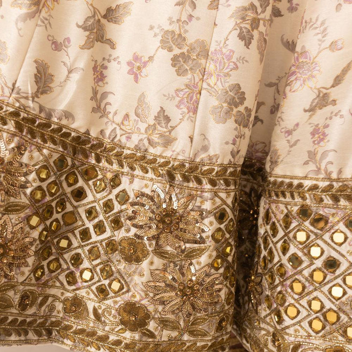 Kimana Mirror and Floral Lehenga Set - Raas