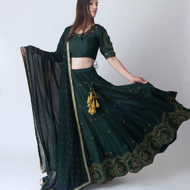 Sayona Green Lehenga Choli Set