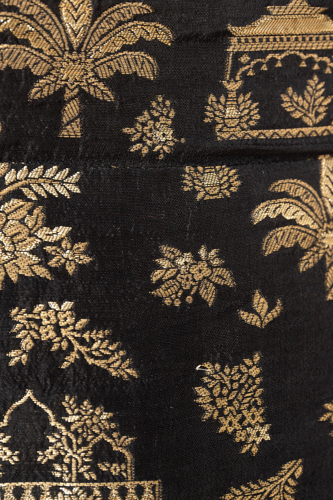 Leontine Black and Gold Long Dress with Slit - Raas