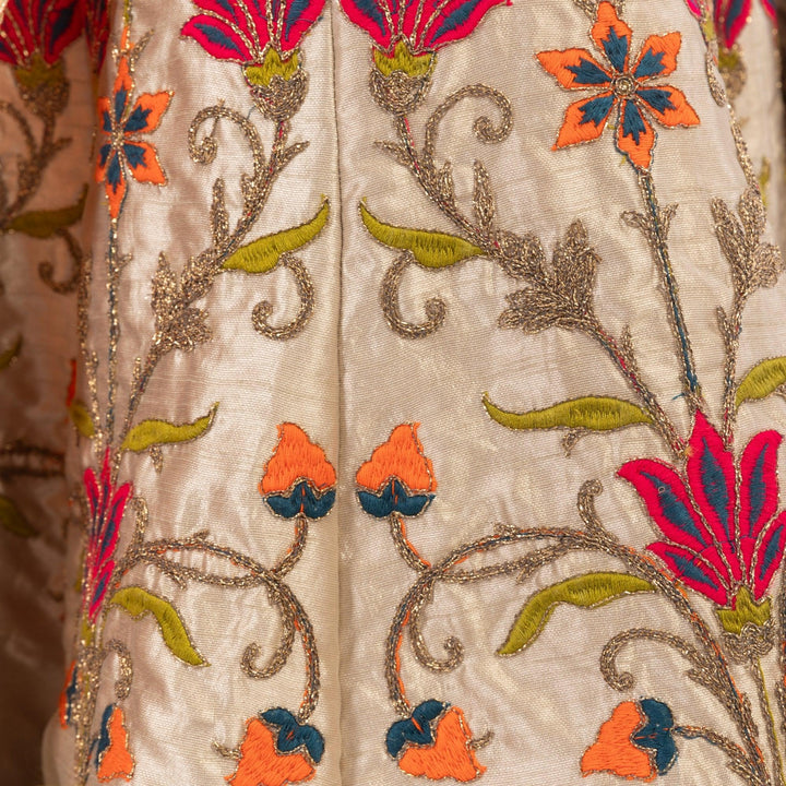Light Brown Chaniya Choli with Sequins Embroidery - Raas