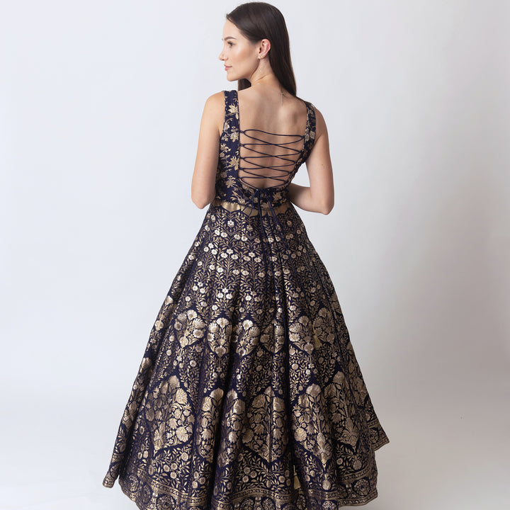 Alisha A-Line Gown with Hand Embroidery