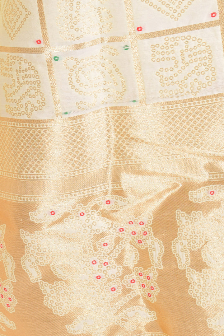 Meher Jacquard Beige Dupatta - Raas