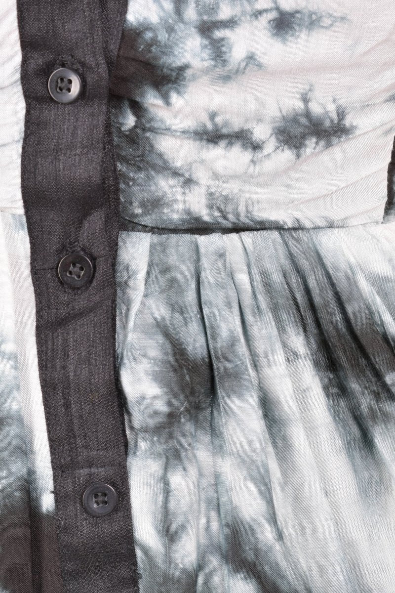 Monochrome Hand Tie Dye Midi Dress