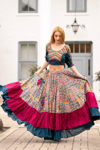 Multi - Color Embroidered Full Flare Chaniya Choli Set Chaniya choli RAAS