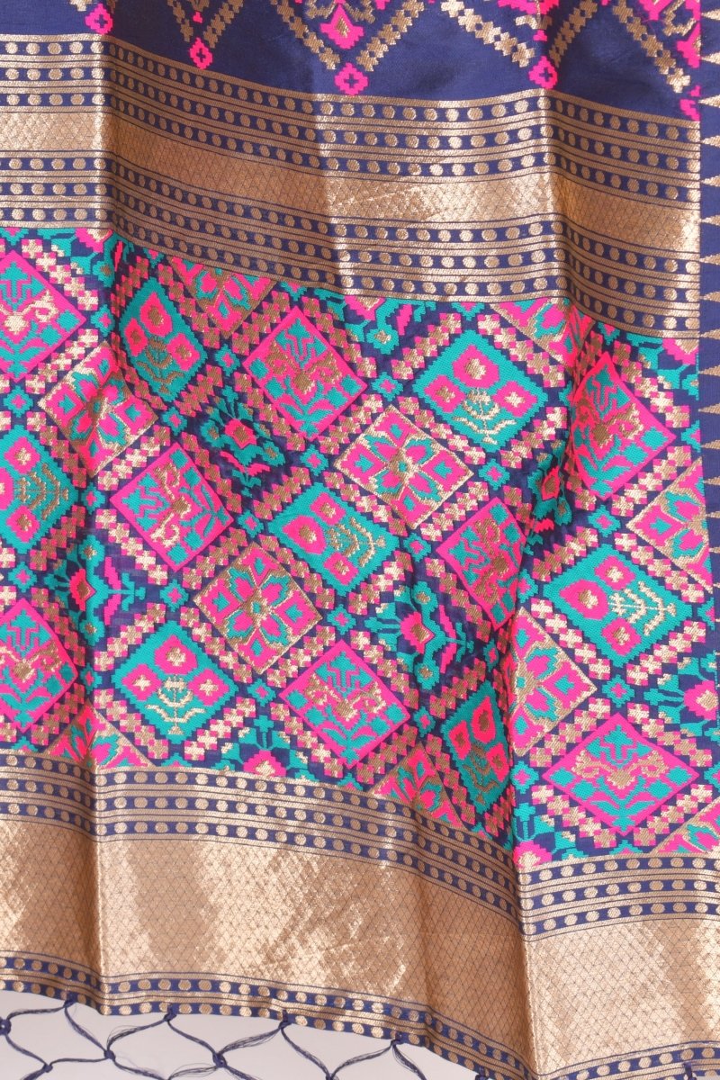 Multicolor Jacquard Dupatta With Tassels RAAS