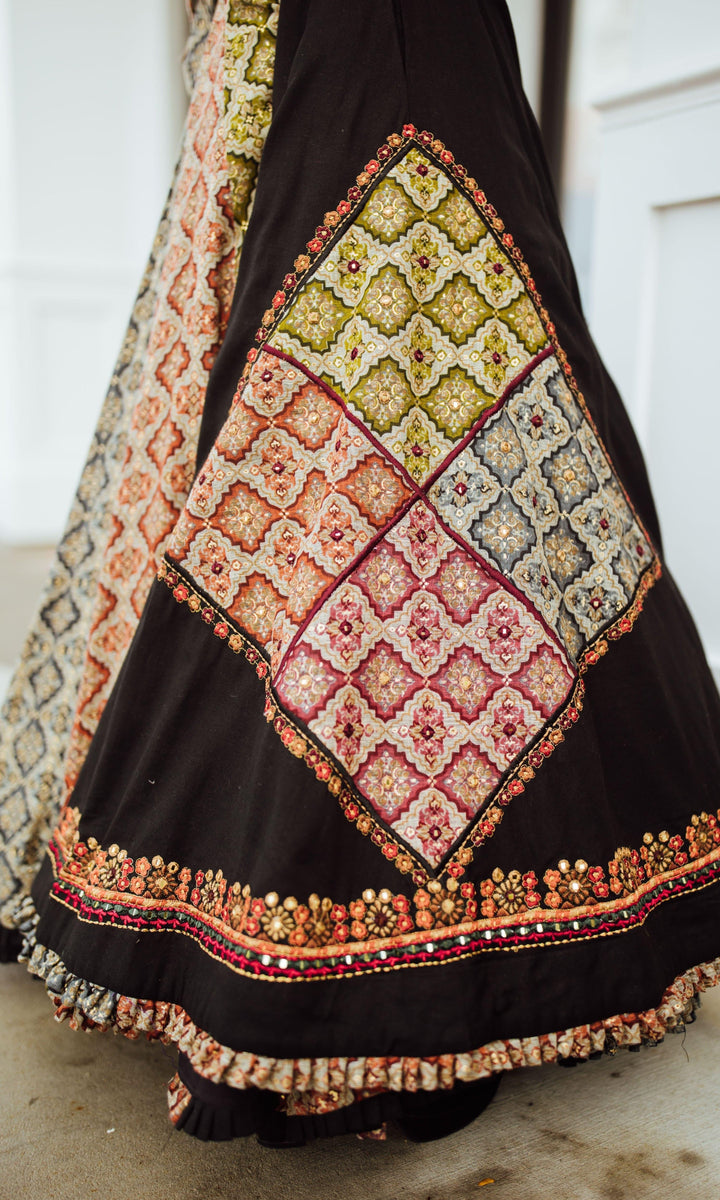 CC3660 full flare chaniya choli-[black_lehenga_choli]-[black_chaniya_choli]-[black_lehengas]