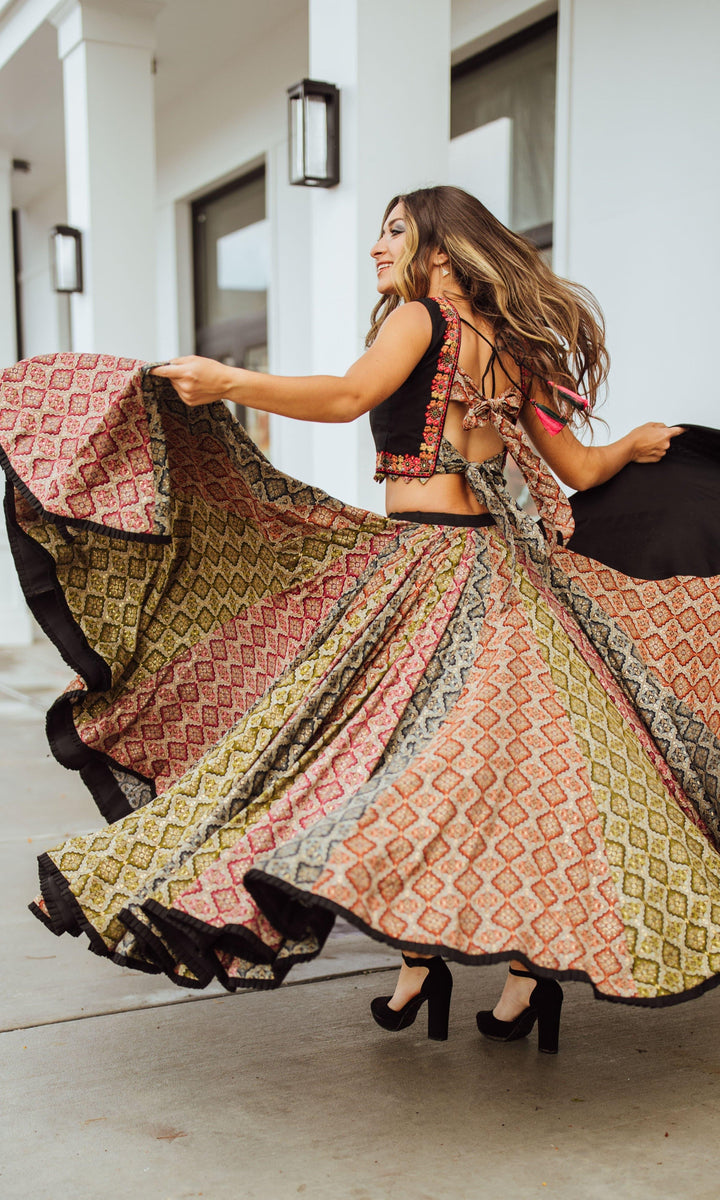 CC3660 full flare chaniya choli-[black_lehenga_choli]-[black_chaniya_choli]-[black_lehengas]