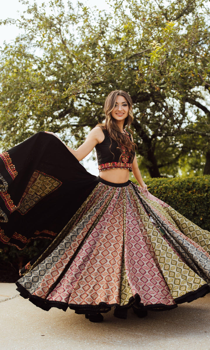 CC3660 full flare chaniya choli-[black_lehenga_choli]-[black_chaniya_choli]-[black_lehengas]