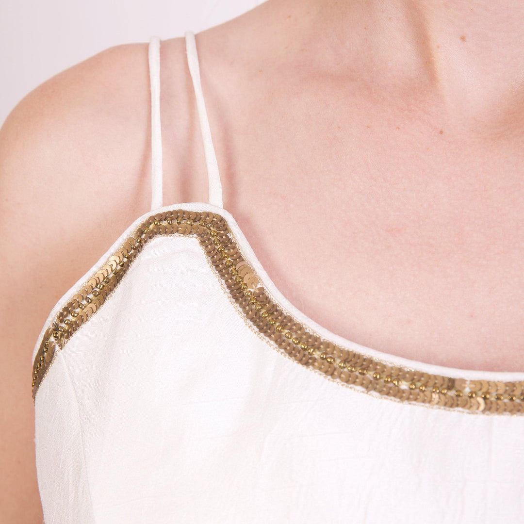 Neve Hand Embroidered White Blouse - Raas