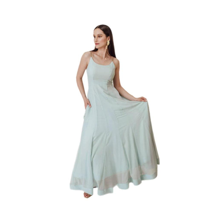 Niki Sky Blue Shimmer Gown - Raas