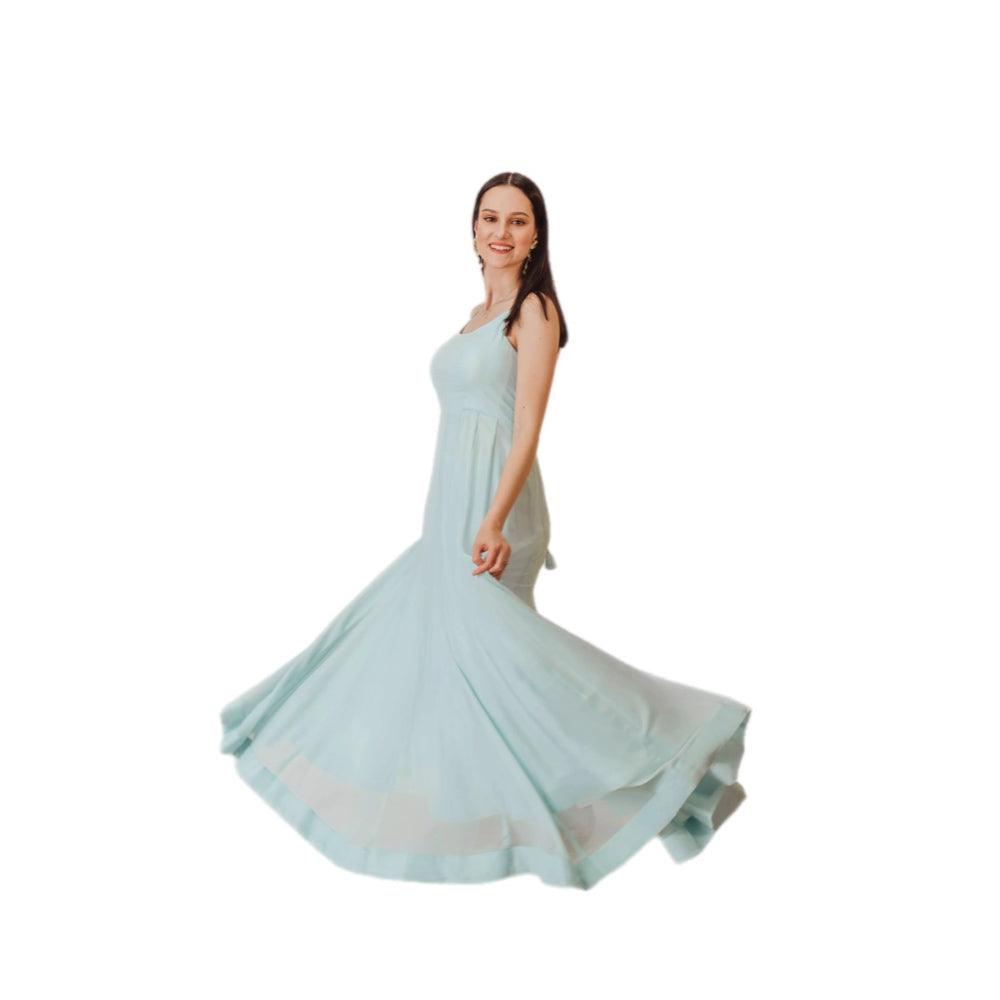 Niki Sky Blue Shimmer Gown - Raas
