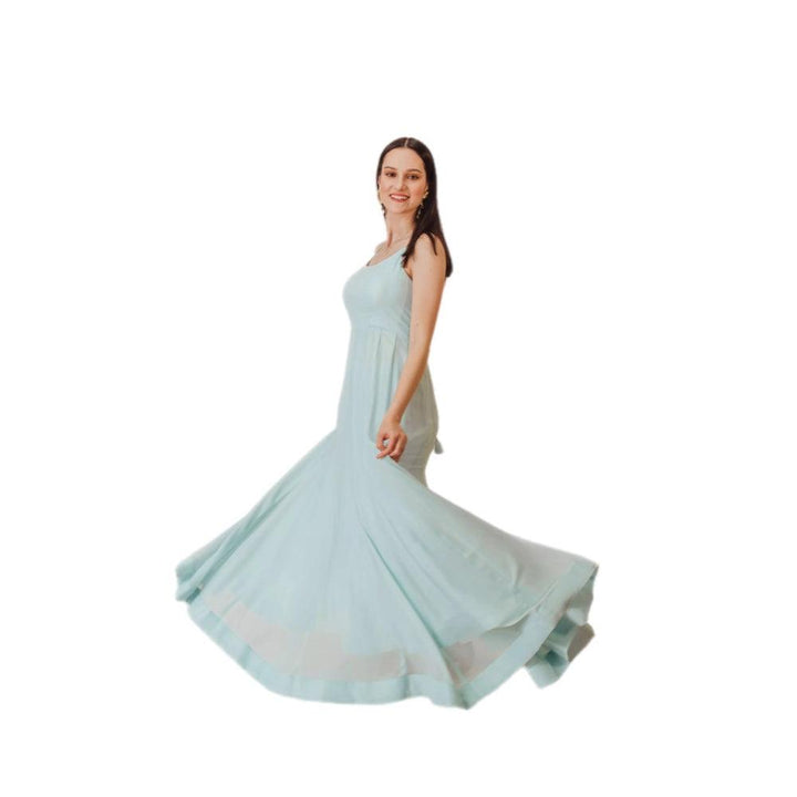 Niki Sky Blue Shimmer Gown - Raas