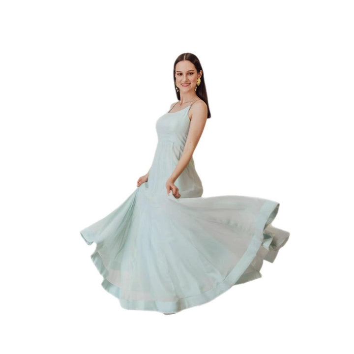 Niki Sky Blue Shimmer Gown - Raas