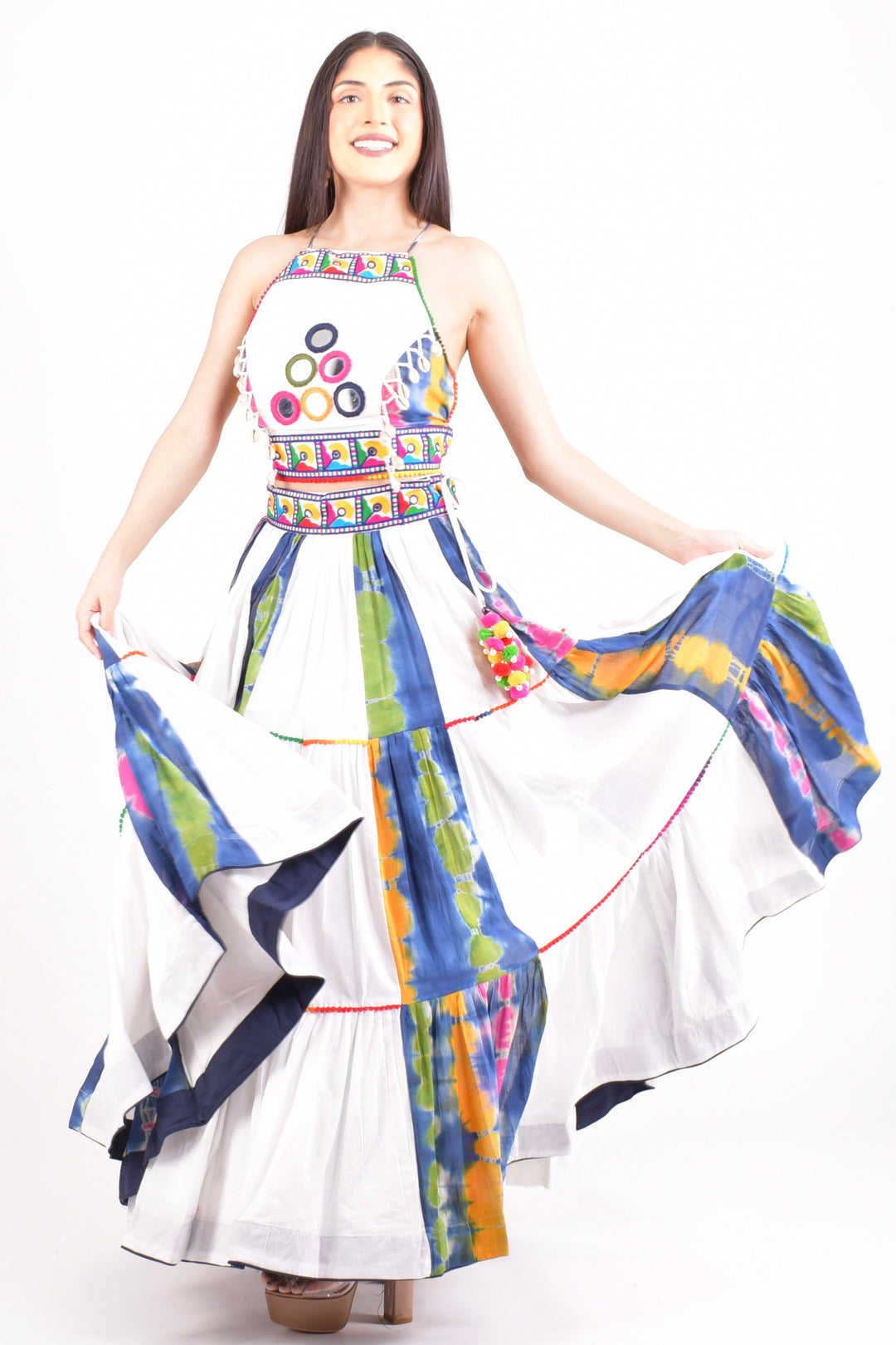 Noor Cotton Tie-Dye Chaniya Choli - Raas