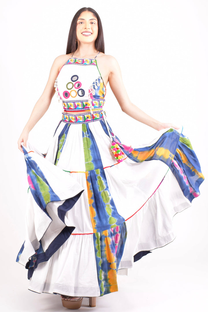 Noor Cotton Tie-Dye Chaniya Choli - Raas