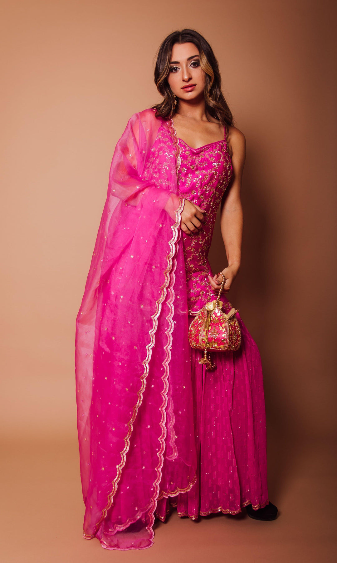 AG1891 Pink palazzo suit
