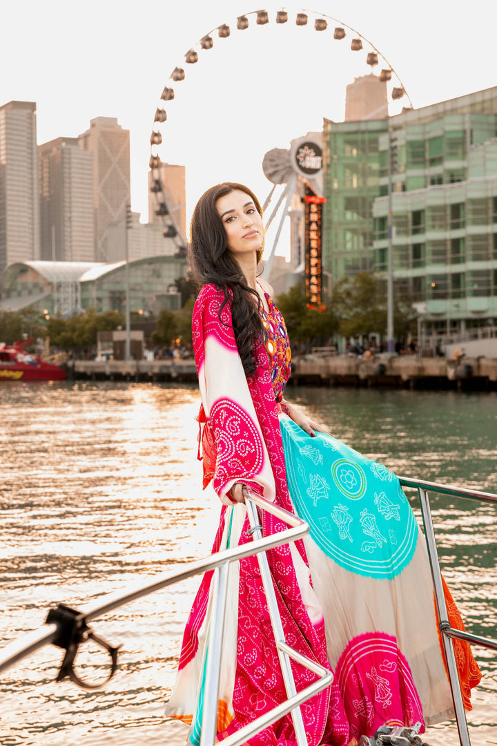Pari Gaji Silk Bandhani Chaniya Choli - Raas