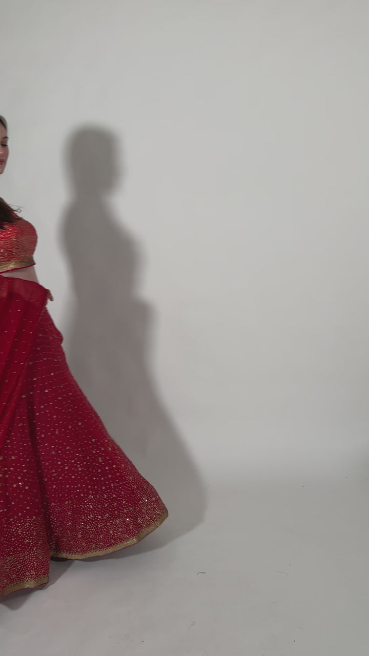 Siddhi Red Sequins Lehengha Choli