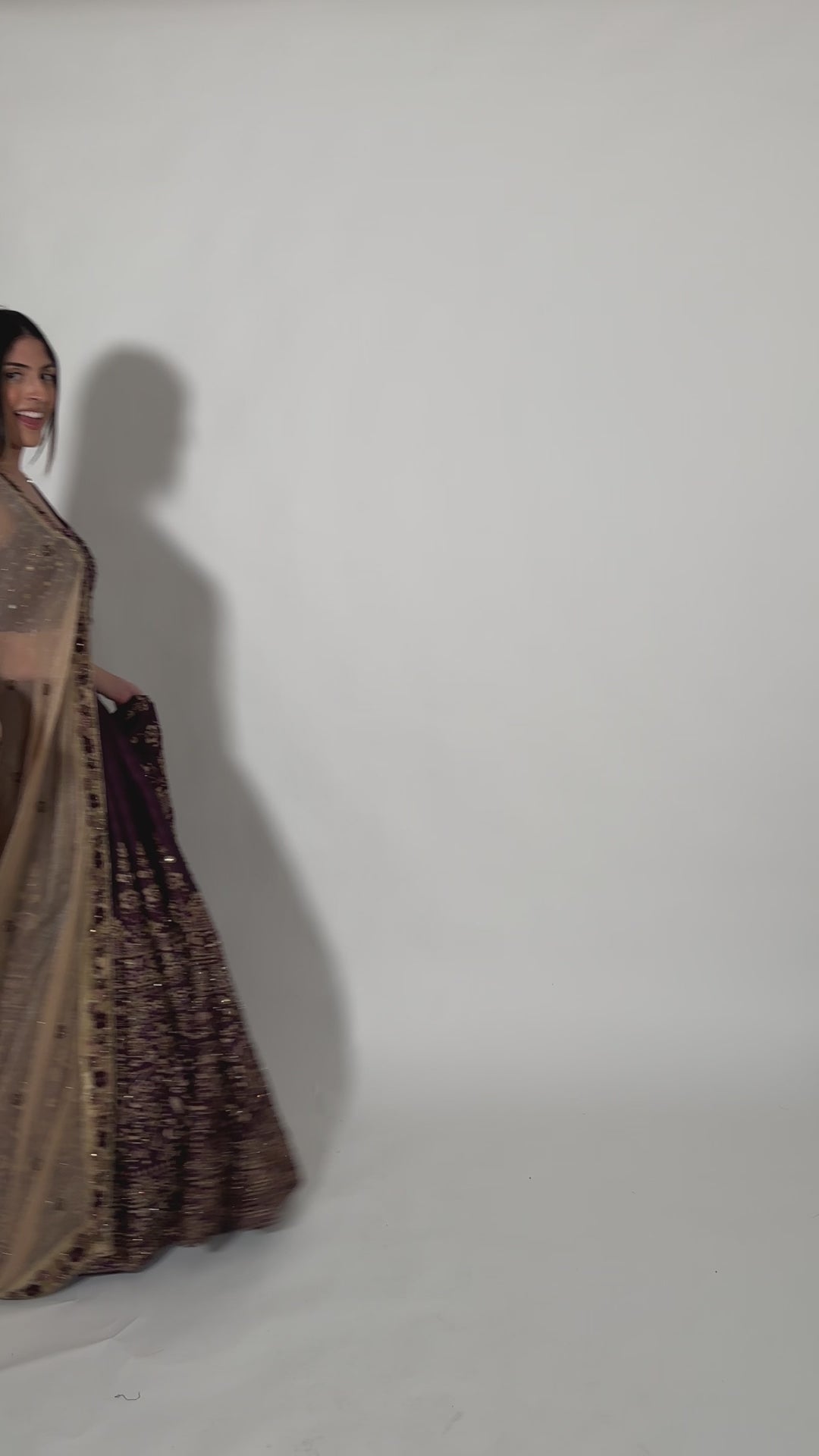 Avalon Wine Lehenga with Heavy Embroidery