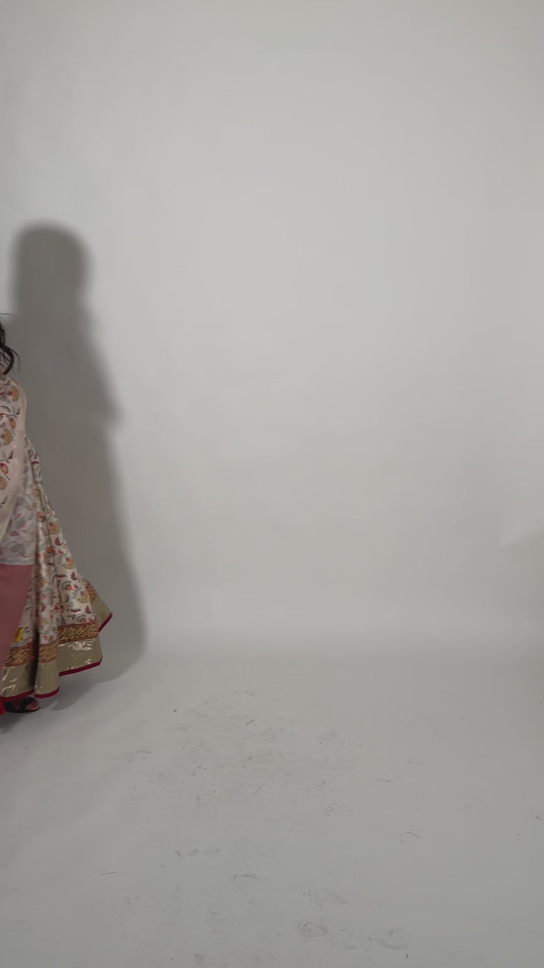 Milani Off White lehenga choli and drape