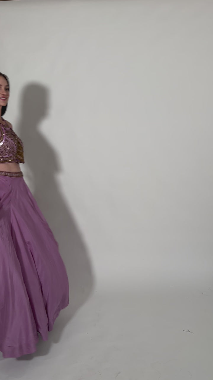 Kiya Soft Silk Lehenga With Hand Embroidered Blouse