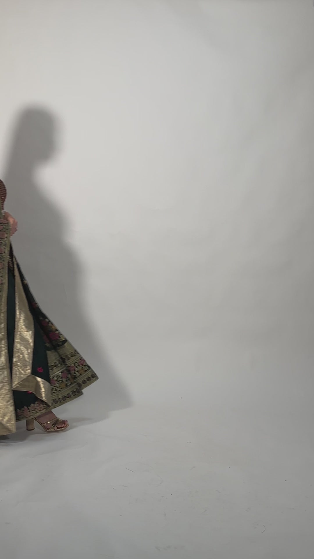 Brenna Green Banarasi Lehenga Choli Set