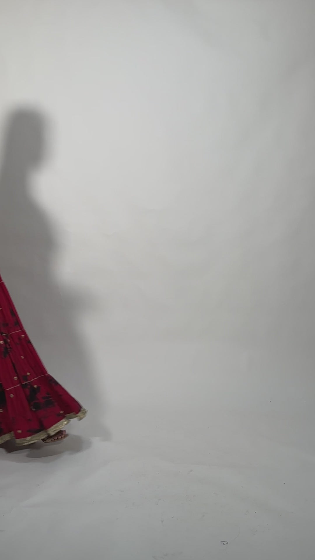 Sophia Red Tie Dye Lehenga with Gaji Silk Dupatta