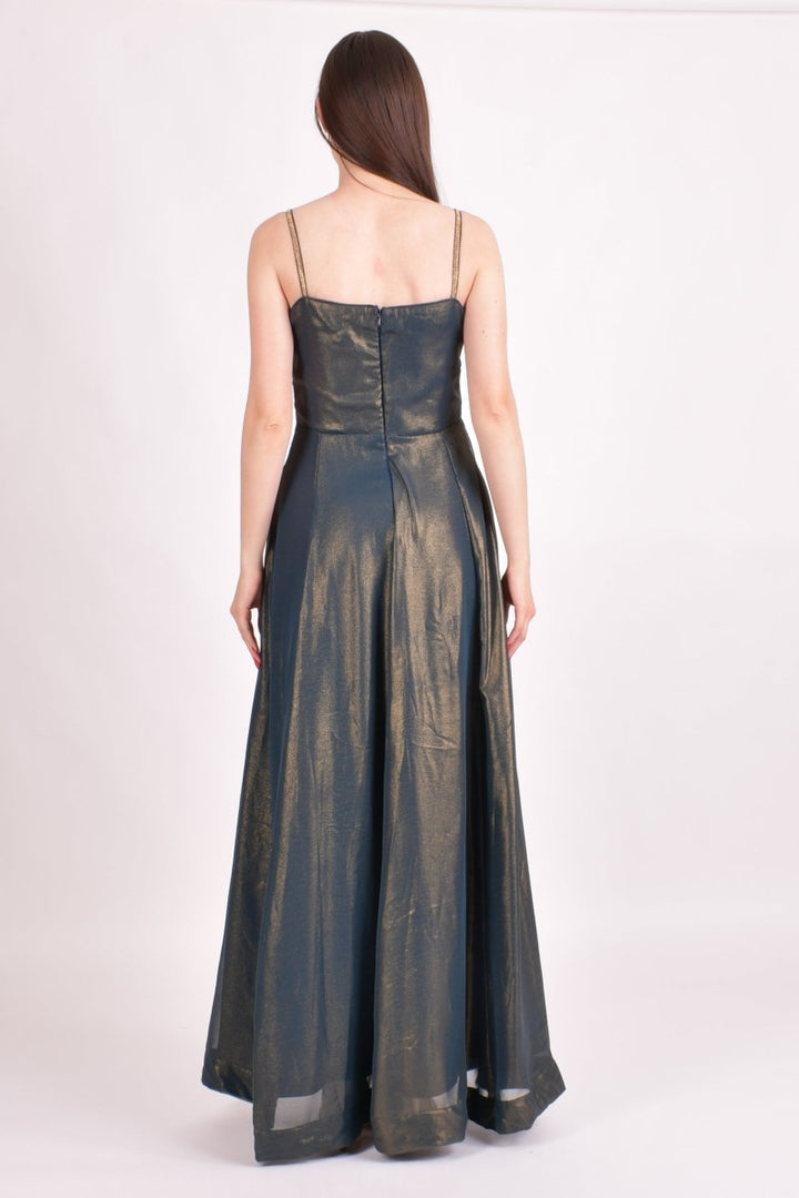 Raas - Adair Green Shimmer Saree Gown - ANARKALI & GOWN USA