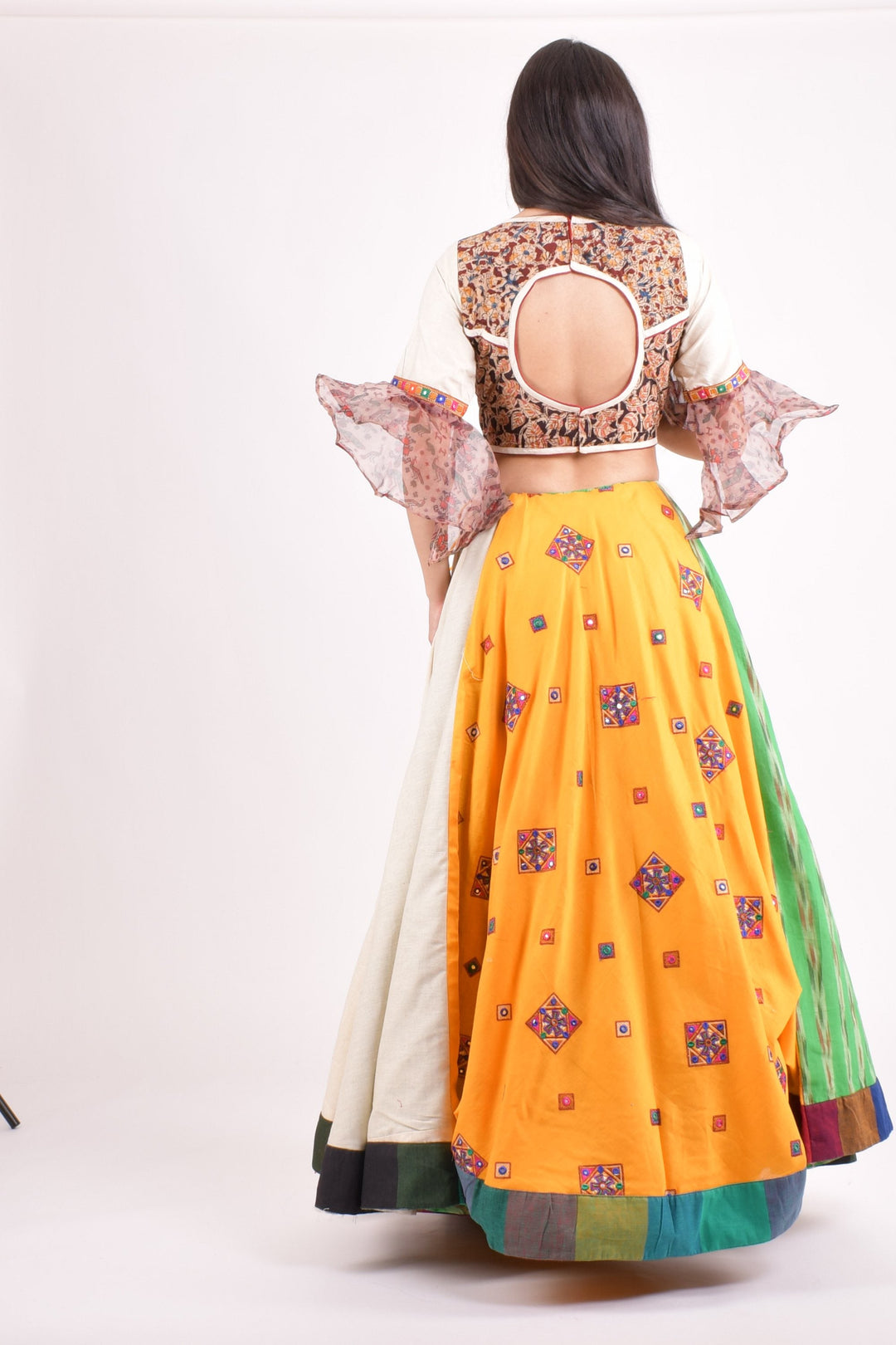 Raas - CHANIYA CHOLI USA - Multi color cotton layered chaniya choli set