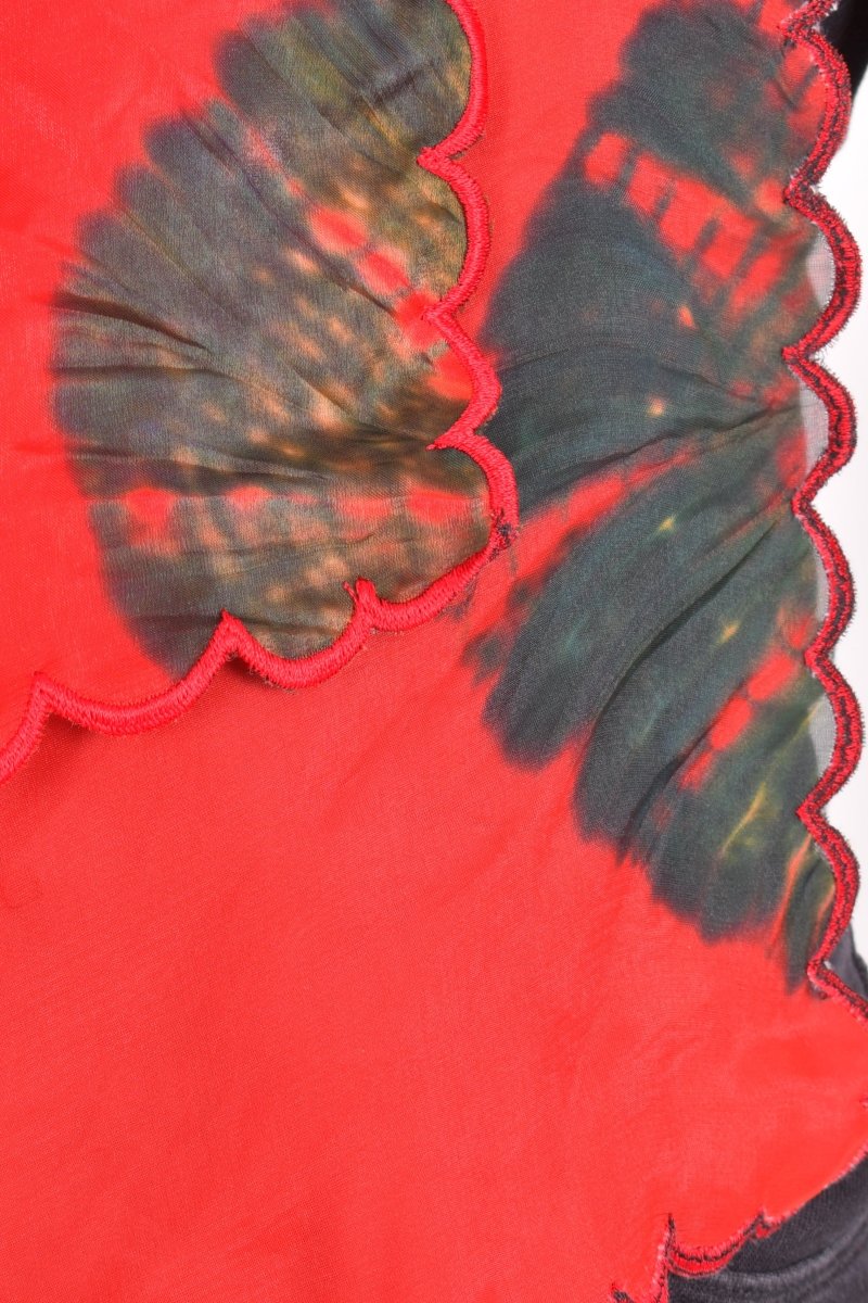 Raas - Hyatt Hand Tie Dye Red Scarf - scarves & stoles USA