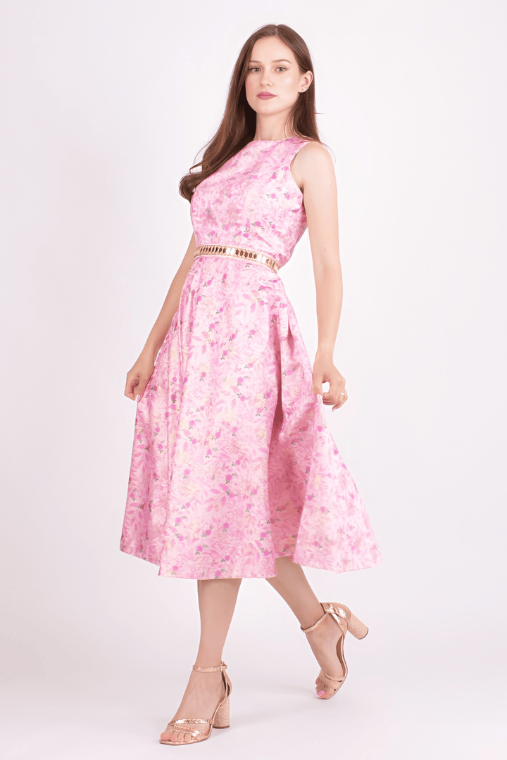 Raas - Laurel Jacquard Embroidered Midi Dress - dresses USA