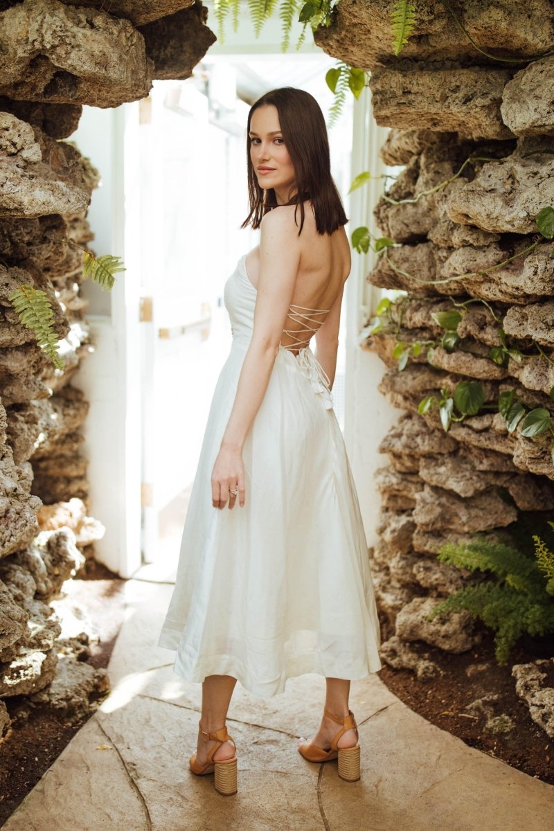 Raas - Mona Midi Off Shoulder Dress with Hand Embroidery - dresses USA