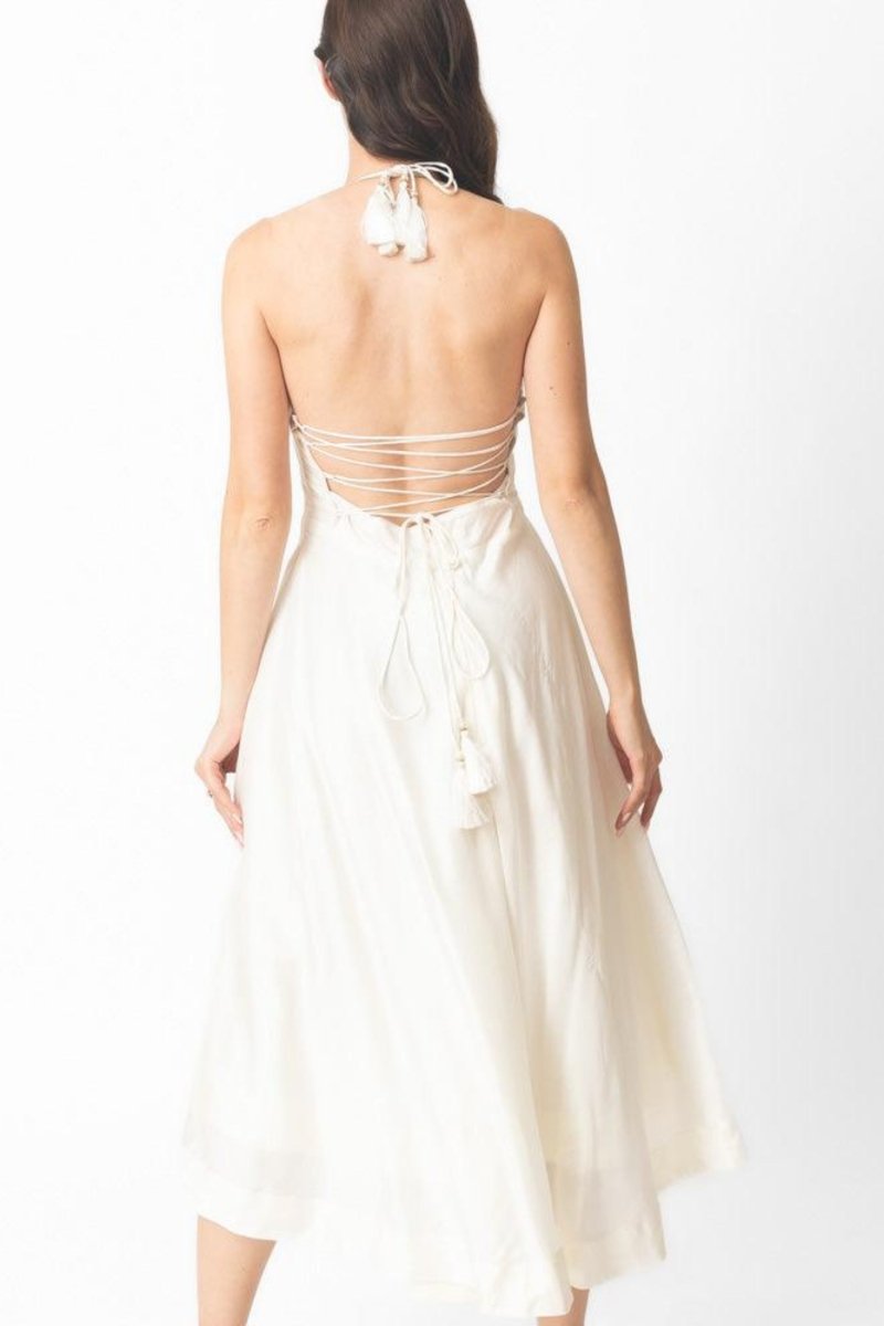 Raas - Mona Midi Off Shoulder Dress with Hand Embroidery - dresses USA