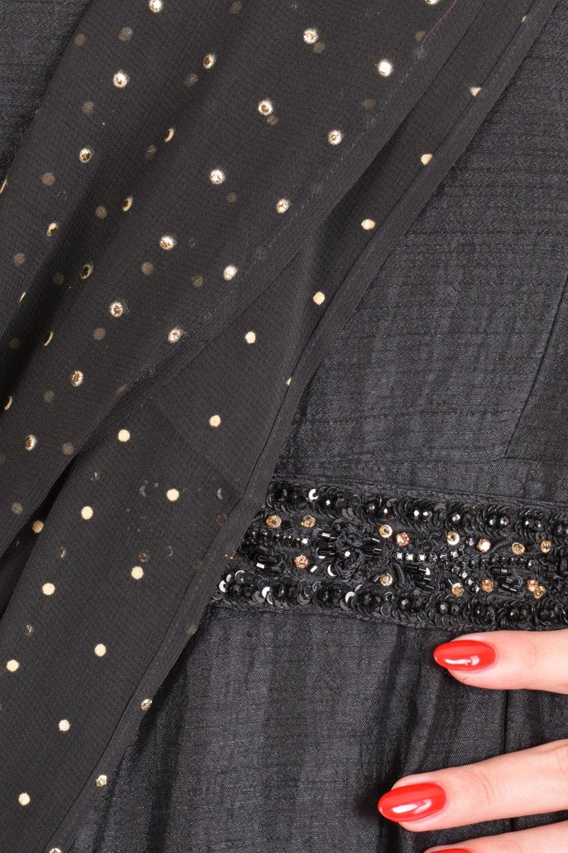 Raas - Oni One Shoulder Embroidered Saree Gown - ANARKALI & GOWN USA