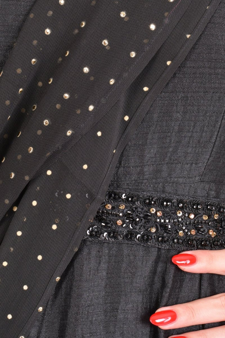 Raas - Oni One Shoulder Embroidered Saree Gown - ANARKALI & GOWN USA