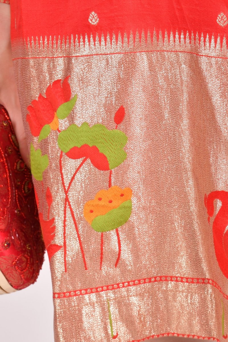 Red Jacquard Butti Silk Mini Blazer Dress RAAS