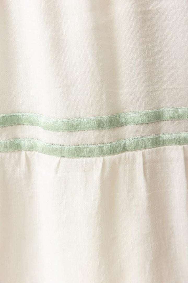 Raas - Saloni White Midi Dress with Embroidery - dresses USA