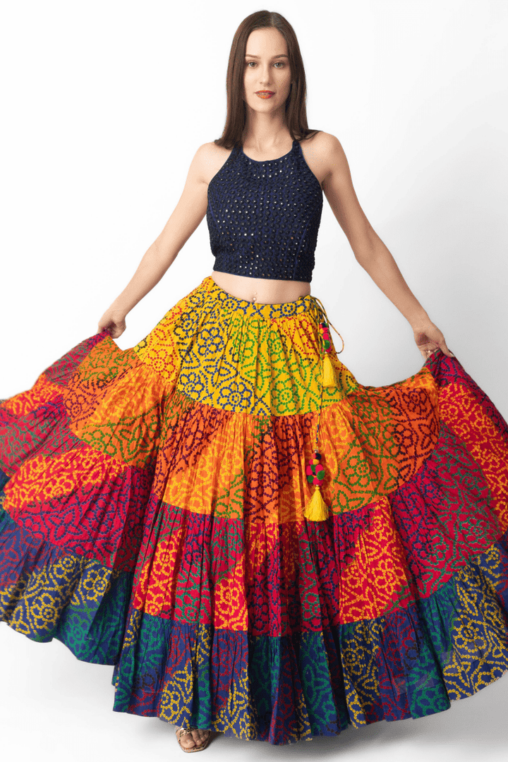 Raas - Sayli Tropical Embroidered Lehenga - CHANIYA CHOLI USA