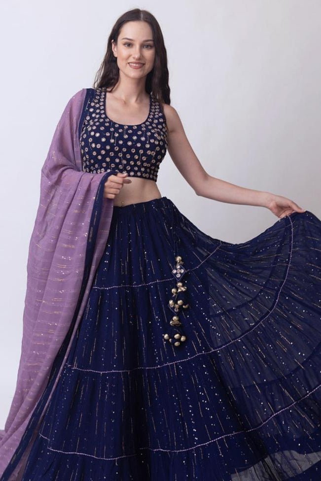 Blue lehenga choli set
