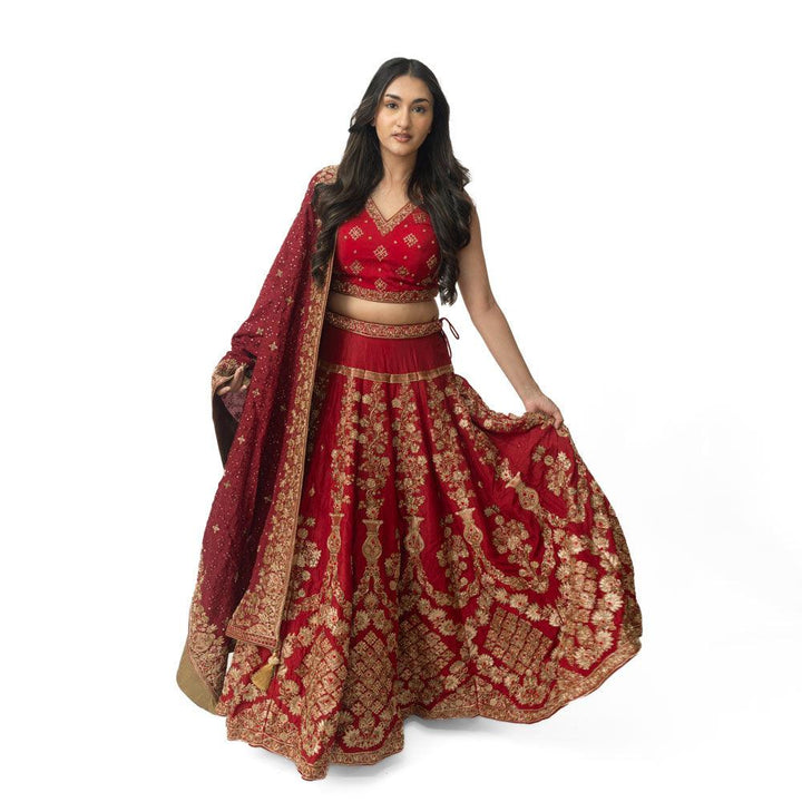 Riddhi Red Lehenga Choli - Raas