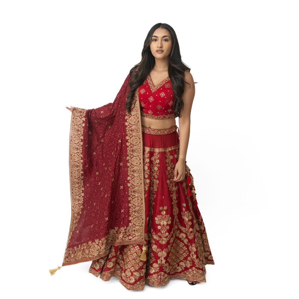 Riddhi Red Lehenga Choli - Raas