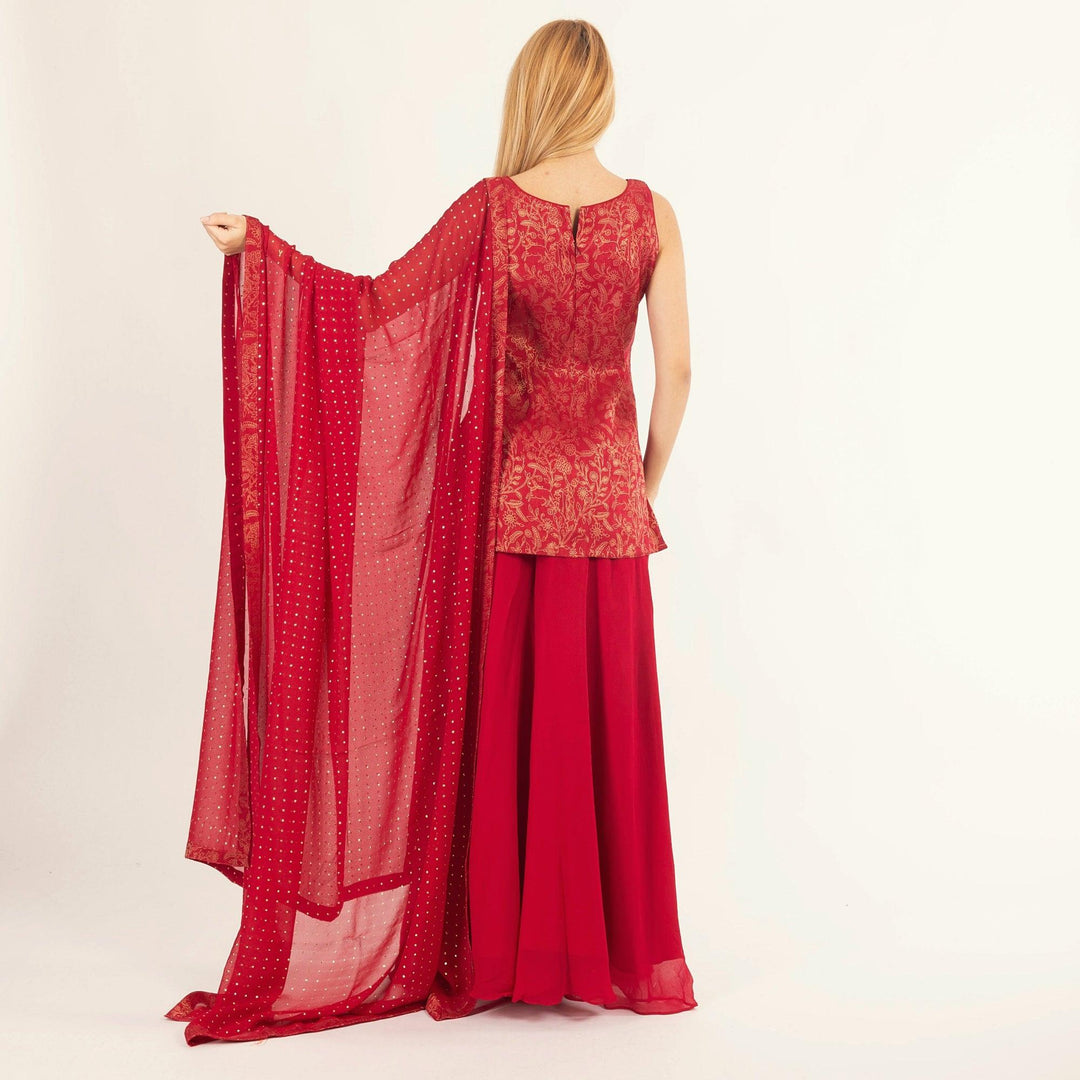 Rosavelle Red Salwar Kameez Set - Raas