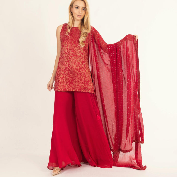 Rosavelle Red Salwar Kameez Set - Raas