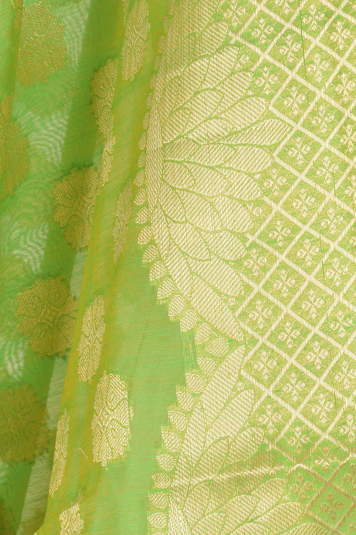 Saanvi Jacquard Green Dupatta - Raas