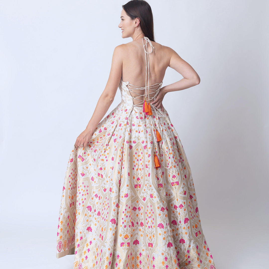 Selina Silk Jacquard Gown - Raas
